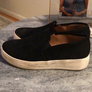 Steve Madden black suede platform sneaker